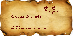 Kassay Zénó névjegykártya